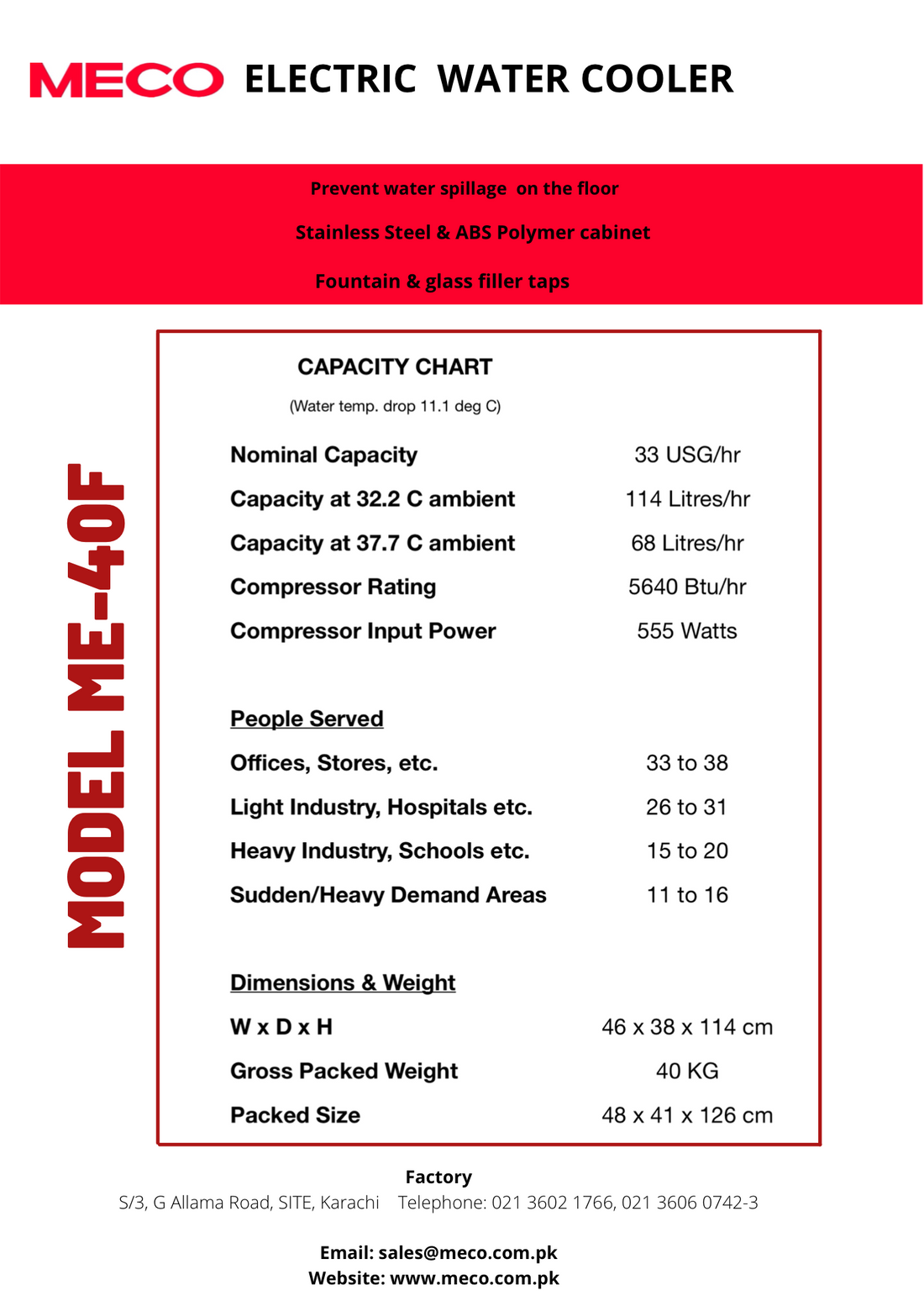 MECO Electric Water Coolers Pakistan MECO Pakistan